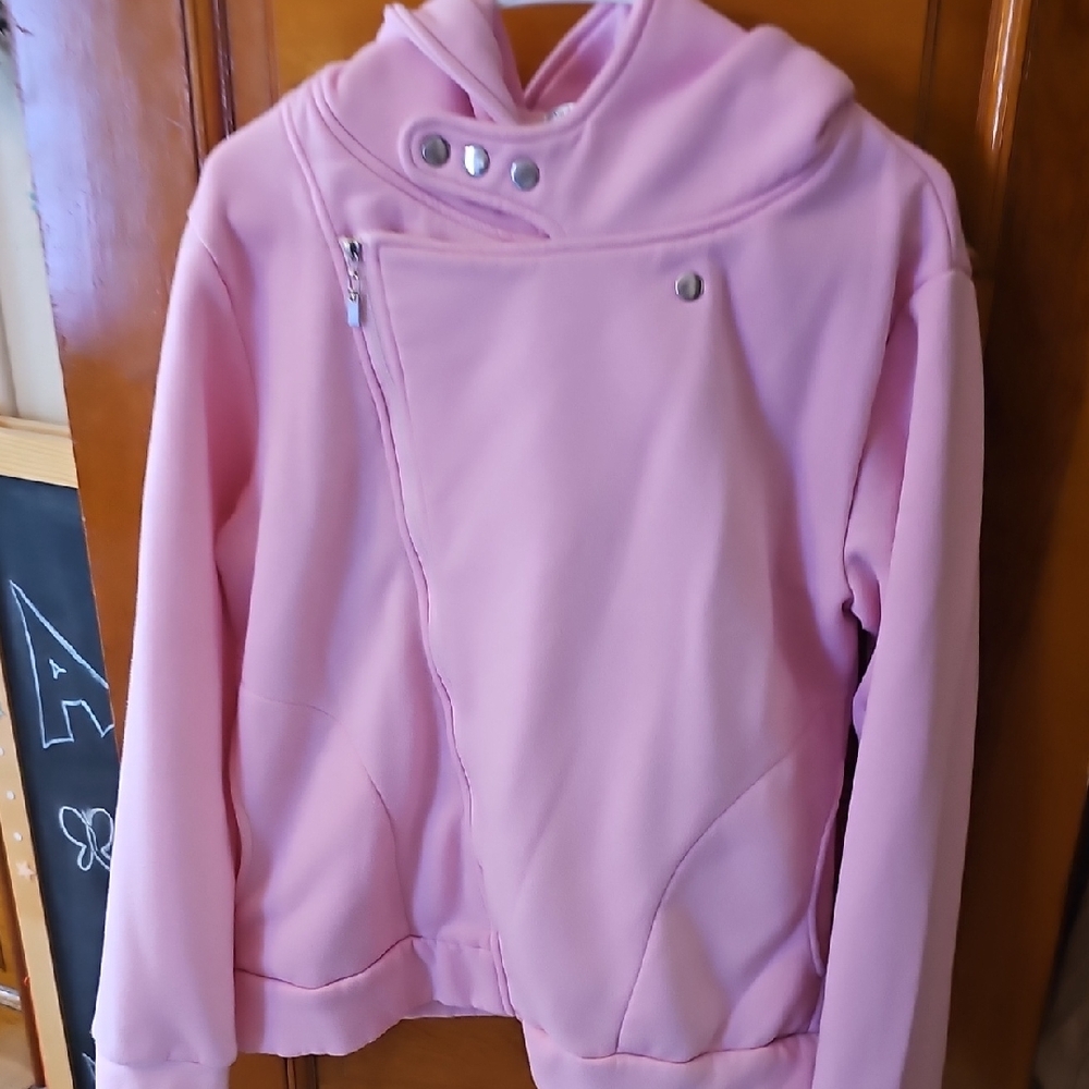 Pink Fleece Zippy Jacket Womens XL